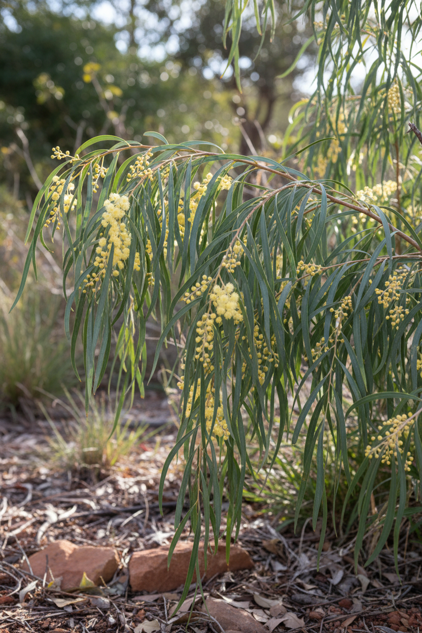 Acacia iteaphylla: Willow Wattle, Fine-Leaf Evergreen Shrub for Xeriscape