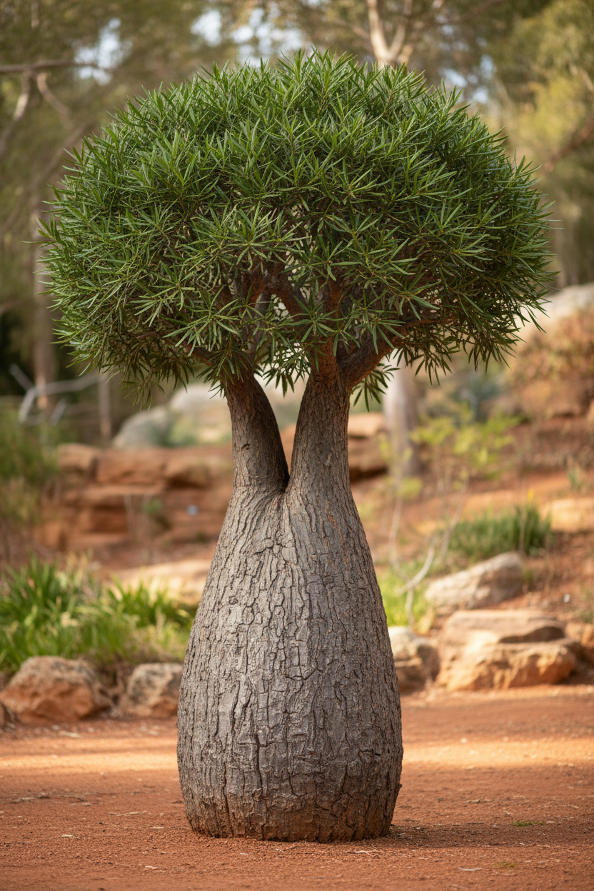 Brachychiton rupestris:  Queensland Bottle Tree - Drought‑Tolerant
