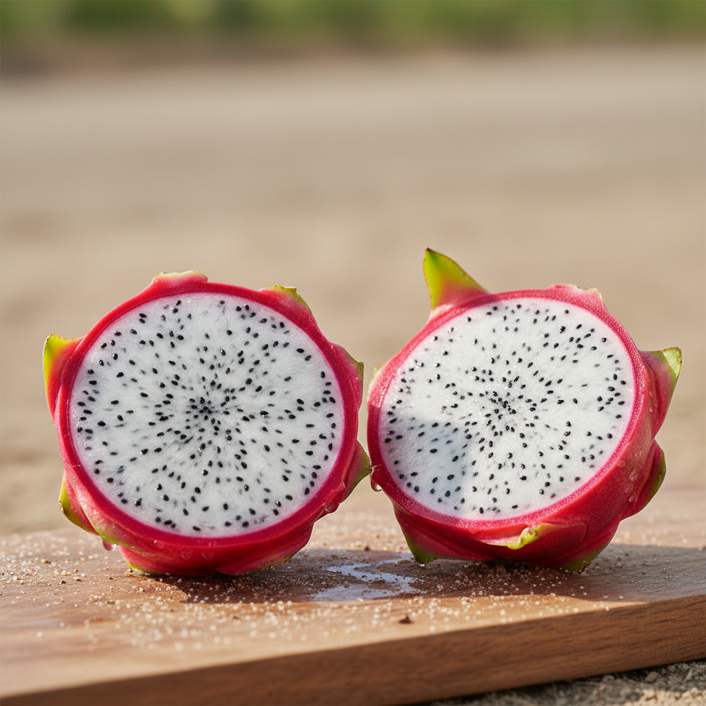 Dragon Fruit Plant: A Tropical Delicacy, White Flower, Red Skin, White Fruit